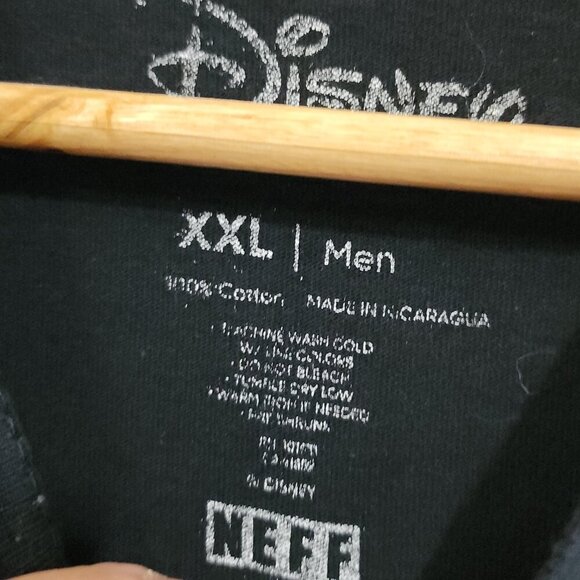 Disney Neff T-Shirt XXL Black Logo Graphic Mickey Mouse Short Sleeve Tee - Picture 8 of 8